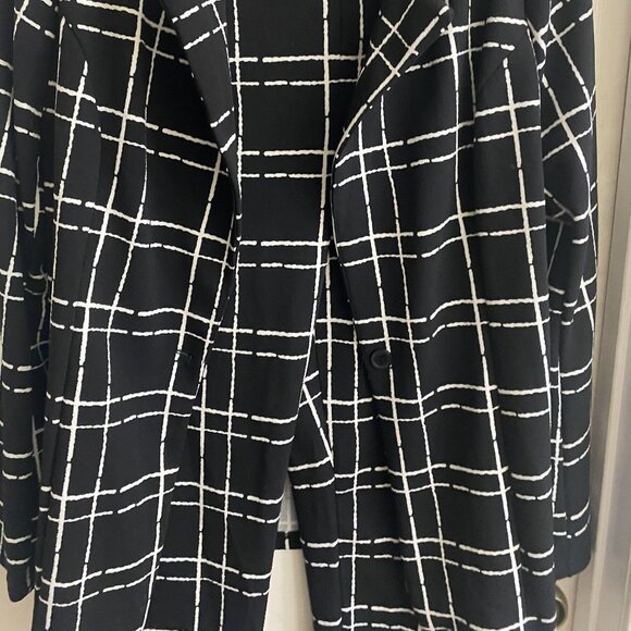 Shein 3-Piece Black & White Checkered Pantsuit – Women’s Modern Power Look - Picture 11 of 13